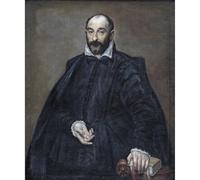 Reproduction d'art sur toile roulée - El Greco - Portrait d'un homme - 127 x 101,6 cm | Couleurs résistantes à la décoloration | Décoration murale unique pour intérieurs modernes