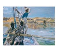 Reproduction d'art sur toile roulée - Max Slevogt - Pirates - 127 x 101,6 cm | Couleurs résistantes à la décoloration | Décoration murale unique pour intérieurs modernes