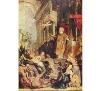 Reproduction d'art sur toile roulée - Miracles de Saint Ignace de Loyola de Rubens - 127 x 101,6 cm | Couleurs résistantes à la décoloration | Décoration murale unique pour intérieurs modernes