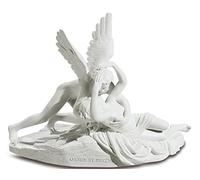 Reproduction de l'oeuvre Statue Amour et Psyche de CANOVA - Taille Moyenne Plus - 18CM*14CM*9CM - résine Blanche - Aspect Pierre