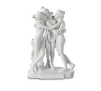 Reproduction de l'oeuvre statue les trois Graces du sculpteur Antonio Canovas - taille moyenne 12CM - résine blance aspect mat