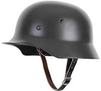 Reproduction du casque en acier M35 de l'armée allemande de la seconde guerre mondiale avec doublure en cuir et mentonnière