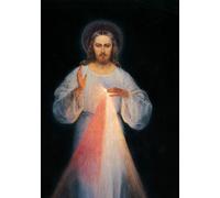 Reproduction du tableau original de Jésus miséricordieux 31x17 cm sur papier brillant cartonné