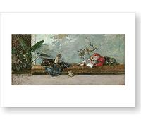 Reproduction officielle du Musée du Prado "Les enfants du peintre dans le salon japonais".