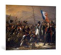 Reproduction sur toile: Charles Baron von Steuben "Le retour de Napoléon de l île d Elbe en février 1815" - impression d'art de haute qualité, toile sur châssis, Tableau prêt à susprendre, 80x60 cm