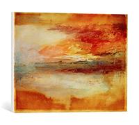 Reproduction sur toile: Joseph Mallord William Turner "Coucher de soleil sur la côte près de Margate" - impression d'art de haute qualité, toile sur châssis, Tableau prêt à susprendre, 55x40 cm