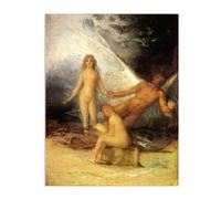 Reproductions de Tableaux Francisco Goya sur Toile Esquisse pour la vérité sauvée par le temps célèbres peintures à l'huile Décoration Murale pour Salon Chambre Bureau 50x40cm(20x16in)poster