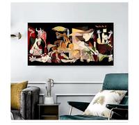 Reproductions sur toile de Picasso Guernica, affiches et impressions murales, tableau décoratif pour salon, 55 x 110 cm, sans cadre