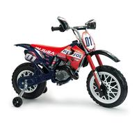 Repsol Moto électrique pour enfants 3 ans 4 ans 5 ans 6 V Bleu avec roues de soutien Poignée d'accélérateur 5-6 km/h INJUSA