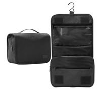 REPT Nouveau Tissu Trousse de Toilette, Pliable Grande Trousse de Toilette Voyage pour Hommes et Femmes,Multifonction Imperméable Sac Cosmétique Organisateur de Voyage avec Crochets