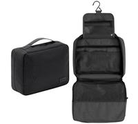 REPT Nouveau Tissu Trousse de Toilette, Pliable Grande Trousse de Toilette Voyage pour Hommes et Femmes,Multifonction Imperméable Sac Cosmétique Organisateur de Voyage avec Crochets