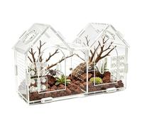 Reptile Acrylic Feeding Box, Acrylic Transparent Habitat Terrarium Case | Reptile Ventilation Enclosure for Tarantula Frog Scorpion Spider Mantise Mantis Gecko Home Travel Living Room Offices