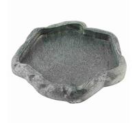 Reptile Alimentation à Vaisselle Bol d'angle, Résine Reptile Rock Food and Water Dish Feeder Bowl Feeder Reptile Falage pour Lizard Gecko Barbe Dragon (S)