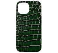 Reptile Alligator Lézard Crocodile Serpent Peau Verte Coque pour iPhone 15