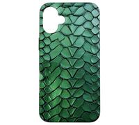 Reptile Alligator Lézard Crocodile Serpent Peau Verte Coque pour iPhone 16 Plus