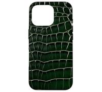 Reptile Alligator Lézard Crocodile Serpent Peau Verte Coque pour iPhone 16 Pro