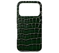 Reptile Alligator Lézard Crocodile Serpent Peau Verte Coque pour iPhone 17 Pro