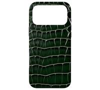 Reptile Alligator Lézard Crocodile Serpent Peau Verte Coque pour iPhone 17 Pro Max