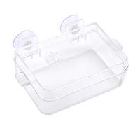 Reptile Anti Escape Feeder Bassin High Grade Abs Transparent Design Food Water Bowl for Tortoise Lizard Crawler Animaux de Compagnie 10 X 3,5 X 6cm