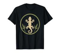 Reptile Bamboo Nature Lizard Lover Tropical Simple Gecko T-Shirt