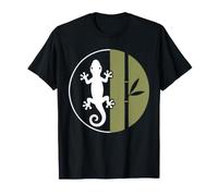Reptile Bamboo Nature Lizard Lover Tropical Simple Gecko T-Shirt