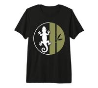 Reptile Bamboo Nature Lizard Lover Tropical Simple Gecko T-Shirt Haut de Gamme