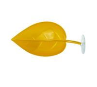 Reptile Basking Platform Leaf Terrarium Accessory for Gecko Lizard Tank | Durable PVC leaf platform with suction cups for safe reptile basking in tanks Yellow 1pc