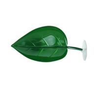 Reptile Basking Platform Leaf Terrarium Accessory for Gecko Lizard Tank | Durable PVC leaf platform with suction cups for safe reptile basking in tanks Dark Green 1pc