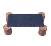 Reptile Basking Rock, Reptile Sunbathing Rock with Cork Stake, Humid-Proof Resting Habitat Climbing Hiding Cave, for Gecko, Tortoise, Snake and Turtle, 1.57 x 1.57 x 1.97 inches
