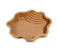 Reptile Bathing Pool with Ladder, Multi Functional Tortoise Bathtub and Feeding Dish, Decorative Aquarium Ornament for Gecko, Snake, Bearded Dragon, Lizard, and Small Reptiles