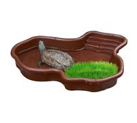 Reptile Bathtub - Sturdy Turtle Bath Swimming Pool | Easy-Clean Snake Water Bowl for Terrarium Use | Versatile Turtle Feeding Dish Ideal for Soaking, Hydration, and Feeding in Repti