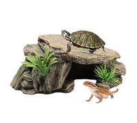 Reptile Cache Une Grande Grotte, Le Poisson Cachant La Grotte Aquarium Turtle Reptile Planant Refuge Habitat Habit | Abris De Sécurité Vif Amphibies Pour Décoration De Terrarium D'aquarium De Tortue