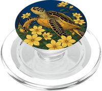Reptile Caretta Tortue Océanique et Gelsemium PopSockets PopGrip pour MagSafe