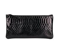 REPTILE DESIGN Trousse plate 22x11 cm, Python noir - Python noir
