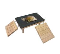 Reptile Dock Basking, Easy Install Flat Wooden Ramp, Leopard Gecko Tank