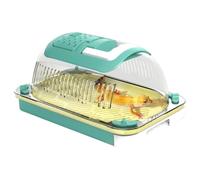 Reptile Enclosure, Portable Ventilated Breeder Box, Wear-Resistant Terrarium, Clear Feeding Cage, Efficient for Bearded Dragons, Chameleons, Frogs, 7.48 X 4.92 X 3.74 inches