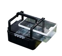 Reptile Feeding Box, Turtle Habitat Cage, Portable Reptile Carrier, Outdoor Turtle Habitat Cage,Outdoor Reptile Hatching Container, Portable Reptile Travel Porrier With Lid For Snake Scorpion Snail