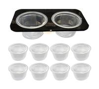 Reptile Feeding Dish, Lizard Water Bowl, Gecko Food Feeder, Detachable Design, Space Saving Tank Accessory, Easy to Clean, Sturdy Acrylic, Suitable for Cages, Terrariums, and Reptile Habitats