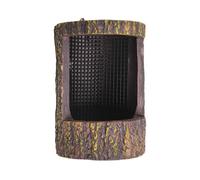 Reptile Feeding Dish - Resin Tree Stump 3D Escape Proof Food Container | Tortoise Lizard Frog Chameleon Turtle Hermit Crab Terrarium Feeding Bowl Decor | For Reptile Habitat Tank Use