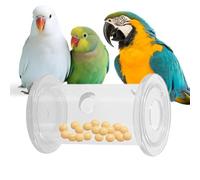 Reptile Food Bowl, Slow Feeder Rolling Cylinder, Clear Foraging Toy with Sturdy Build, Compact Feeding System with Gentle Design, Smooth Engagement Aid, Essential Companion for Bird Gecko Lizard