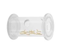 Reptile Food Bowl Slow Feeder - Rolling Cylinder Pet Feeder | Transparent Food Dispenser Toy for Dragon Lizard Bird Parrot Animals Foraging Feeding Toy Clear Rolling