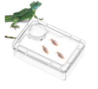 Reptile Food Dish, Anti Escape Water Bowl, 4.92x3.35in Small Animal Feeder, Shallow Spill Proof Design, Habitat Accessory for Tortoise, Lizard, Spider, Chameleon, Snake, Tank