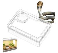 Reptile Food Dish Tray, Anti-Escape Water Bowl Design, Non-Tip Stable Base, Easy-Clean Area, Ideal for Tortoise Cages, Lizard Tanks, Spider Habitats and Snake Terrariums