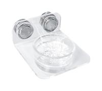 Reptile Food Feeder Bowl, Suction Cup Gecko Tray, 3.39x2.6x1.18 inches, Wall Mounted Feeding Ledge, Non Toxic for Lizards, Chameleons, Tree Frogs, Multicolor