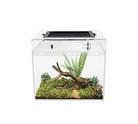 Reptile Growth Mini vivarium pour reptiles, 20.3x20.3x20.3 cm, avec porte coulissante sur le dessus pour petits poissons, insectes, escargots, gecko, tarantula, araignée sautante, bâtons de prière
