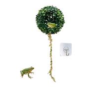 Reptile Habitat - Caves Moss Ball Shaped Reptile Shelter | Washable Aesthetic for Leopard Geckos, Bearded Dragons, Snakes, Tarantulas, Hermit Crabs, Frogs Or Outdoor Terrariums