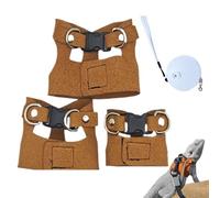 Reptile Harness - Adjustable PU Leather Vest, with Traction Rope | Small Animal Training Walking Harness, Outdoor Exercise Safety Strap 3X Set Lizard Pet Gear | for Reptiles Walking Adventures