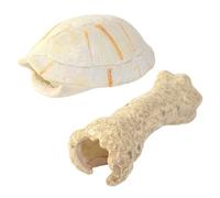 Reptile Hide, Habitat Cave, Lizard Shelter, Natural Resin Build, Climbing-Friendly Shape, Terrarium Rest for Gecko Snake Turtle, Resin Hide, 5.12x3.54x2.17