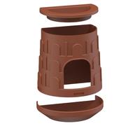 Reptile Hide, Lizard Hiding House, Removable Habitat, Food and Water Basin, Versatile Aquarium Accessory, Tree Frogs, Green Iguanas, Small Animals, Brown, Great for Terrariums