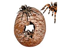 Reptile Hide, Resin Dinosaur Egg Shaped Gecko Shelter, 3.15x4.33 inches Decorative Terrarium Burrow Climbing Cave Ideal for Home, Garden, Bedroom, Viewing Room, Breeding, Hiding and Pet Enrichment